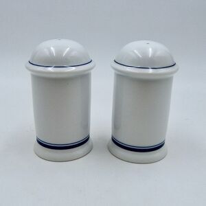 Dansk Concerto Allegro Blue Salt And Pepper Shakers 3.5 Inch Dinnerware White